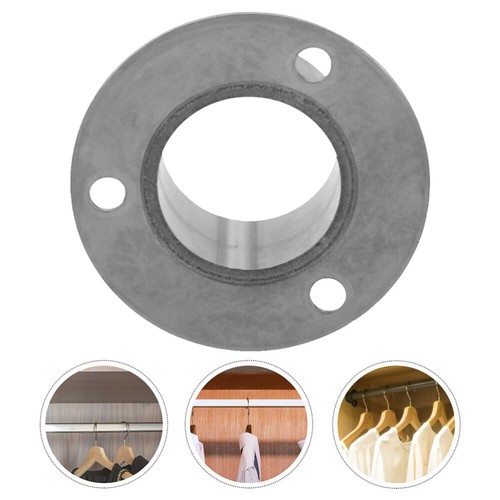 Stainless Steel Pole Flanges Shower Curtain Rod Holders Closet Rod Brackets