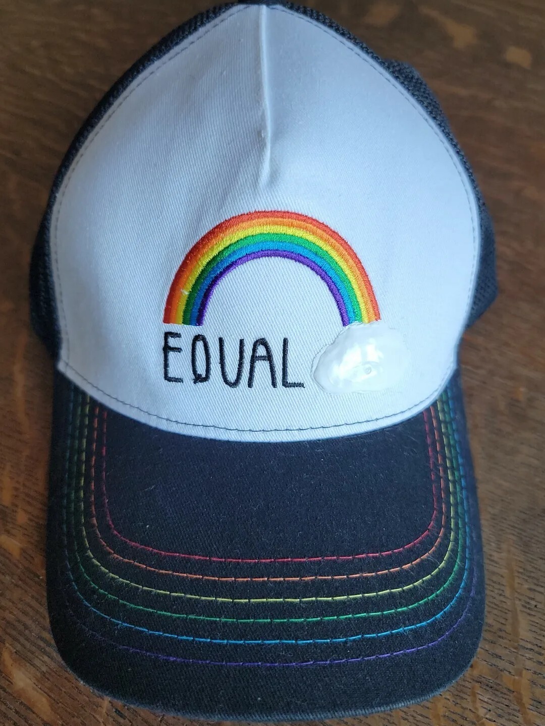 Pride Baseball Hat Cap Snapback Rainbow Embroider… - image 1