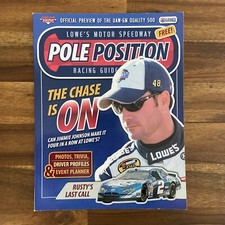 Lowes moter speedway pole position magazine October 2005 Program Jimmie Johnson