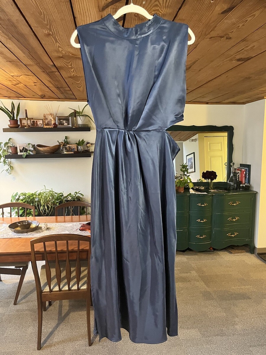 navy blue satin dress zara COMBINATION SATIN EFFECT LACE MINI DRESS - Navy blue