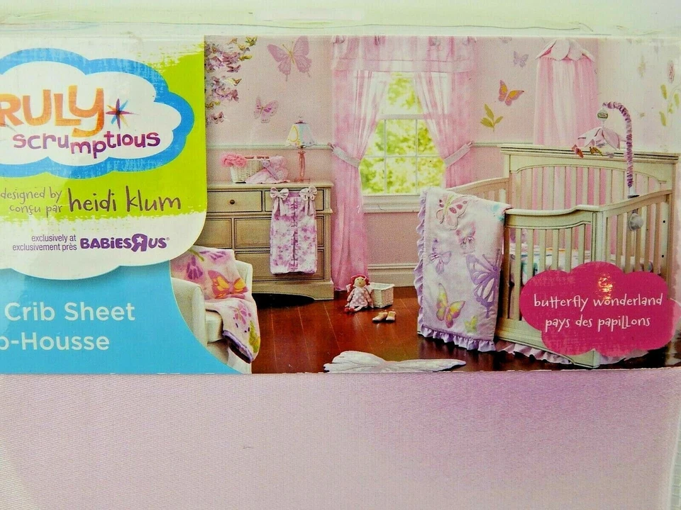 Sábana Cuna Truly Scrumptious de Heidi Klum Butterfly Wonderland Rosa Foto 2 de 4