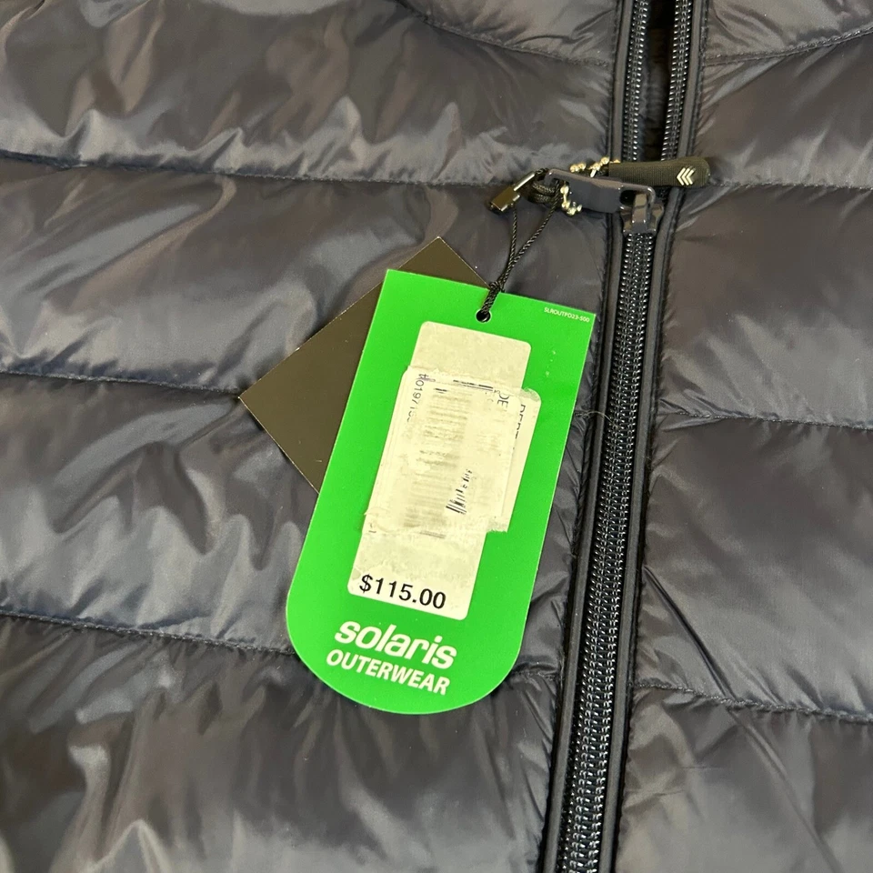 Solaris Outerwear Puffer Vest Packable Duck Down Navy Mens 2XT NWT $115 - Image 3 of 4
