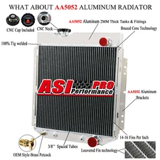 3 Row Aluminum Radiator for 64-66 Ford Mustang / 60-65 Falcon Comet Small Block