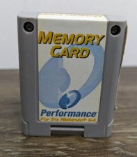 Nintendo 64 N64 Memory Card by Performance P-302W White Label - Tested