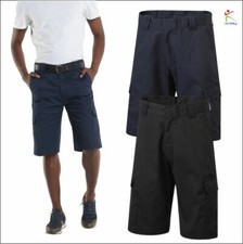 Uneek New Men's Cargo Shorts Combat Work Wear Safety Short Black Navy 28" - 46"
