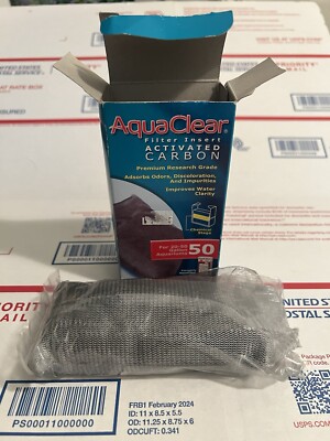 Aqua Clear A612 50 Activated Carbon,White, 2.4 Ounce 1-Pack w/5-Pack Carbon
