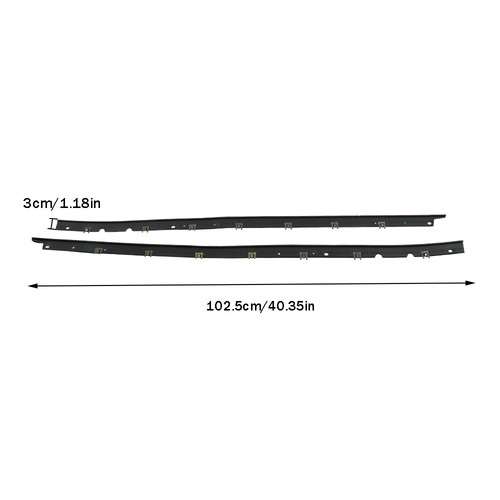 For 1984-1996 Corvette C4 Window Felt Sweeps Weatherstrip W/ Rivets Belt Outer - Bild 3 von 14