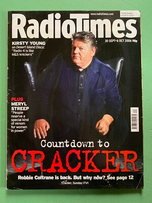 RADIO TIMES 30-Sept-2006 ROBBIE COLTRANE Kirsty Young Nigel Harman Meryl Streep