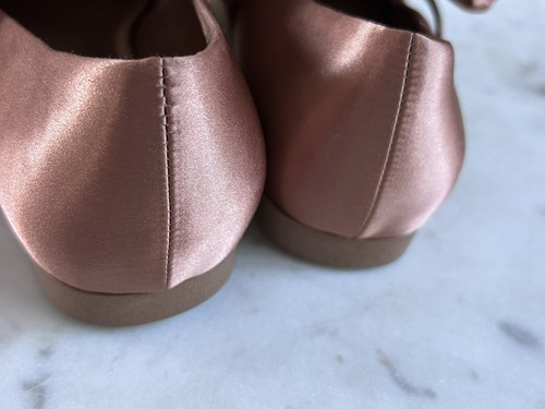 Anthropologie Jeffery Campbell Womens 7.5 Big Bow Square Toe Flats NEW Pink/clay - Picture 8 of 14