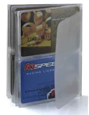 2 Plastic Replacement Insert Picture Card Holder For Wallet 3 5/8 x 5"