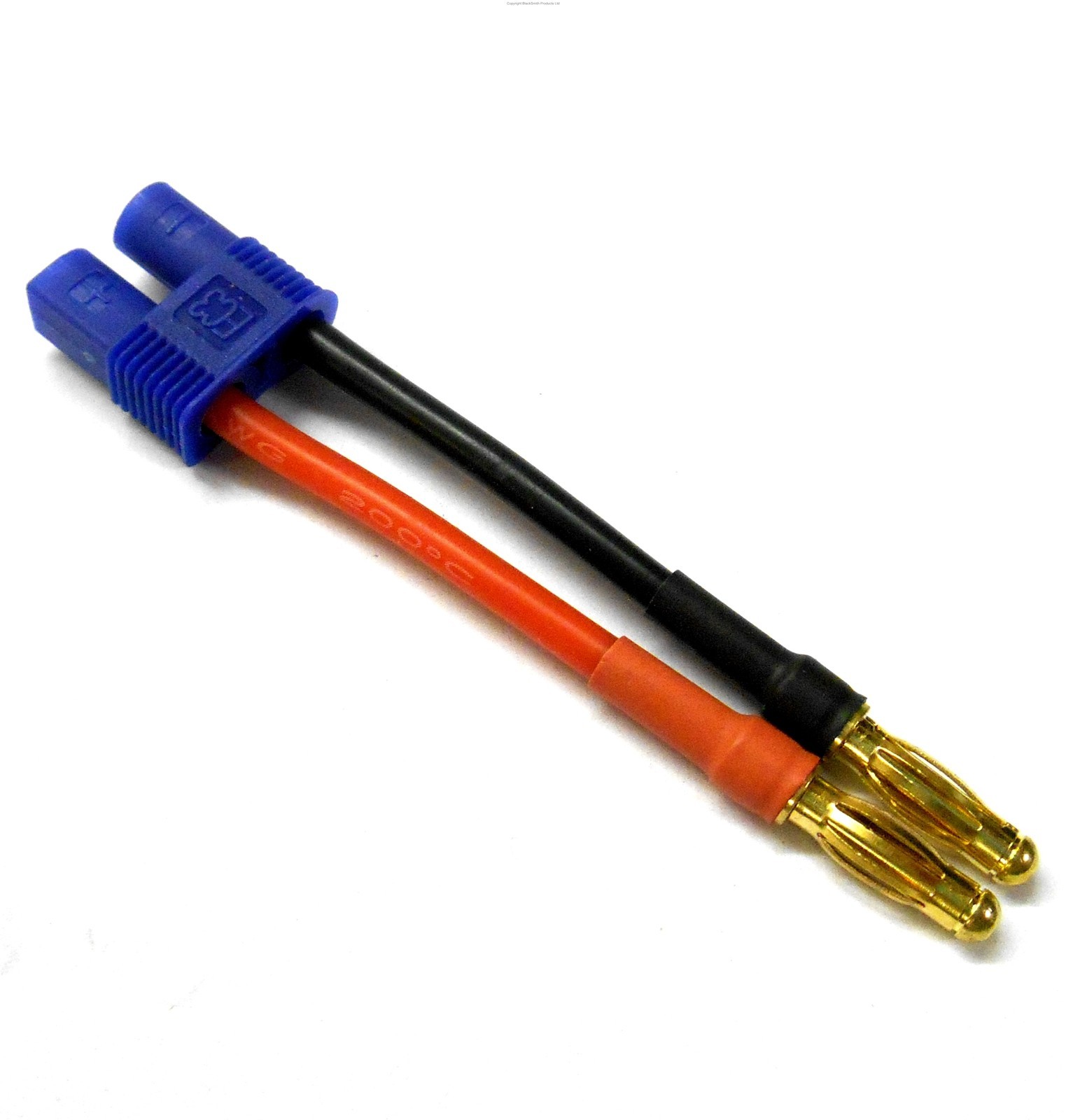 C81841B RC Compatible Female EC3 to 4mm 4.0mm Male Banana Plug Adapter 5cm 14AWG