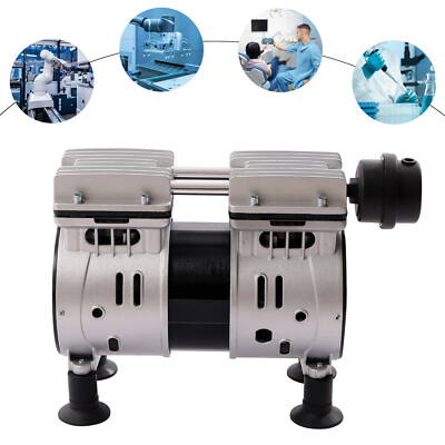 550W Oilless Diaphragm Vacuum Pump Industrial Oil Free Vacuum Pump 2 Cylinders