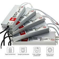 12V LED Power Supply IP67 Waterproof Driver Transformer Outdoor 60W 100W 200W