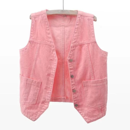 UK Classic Women Denim Waistcoat Gilet Vest Jeans Sleeveless Jacket Tops Casual - Picture 20 of 26