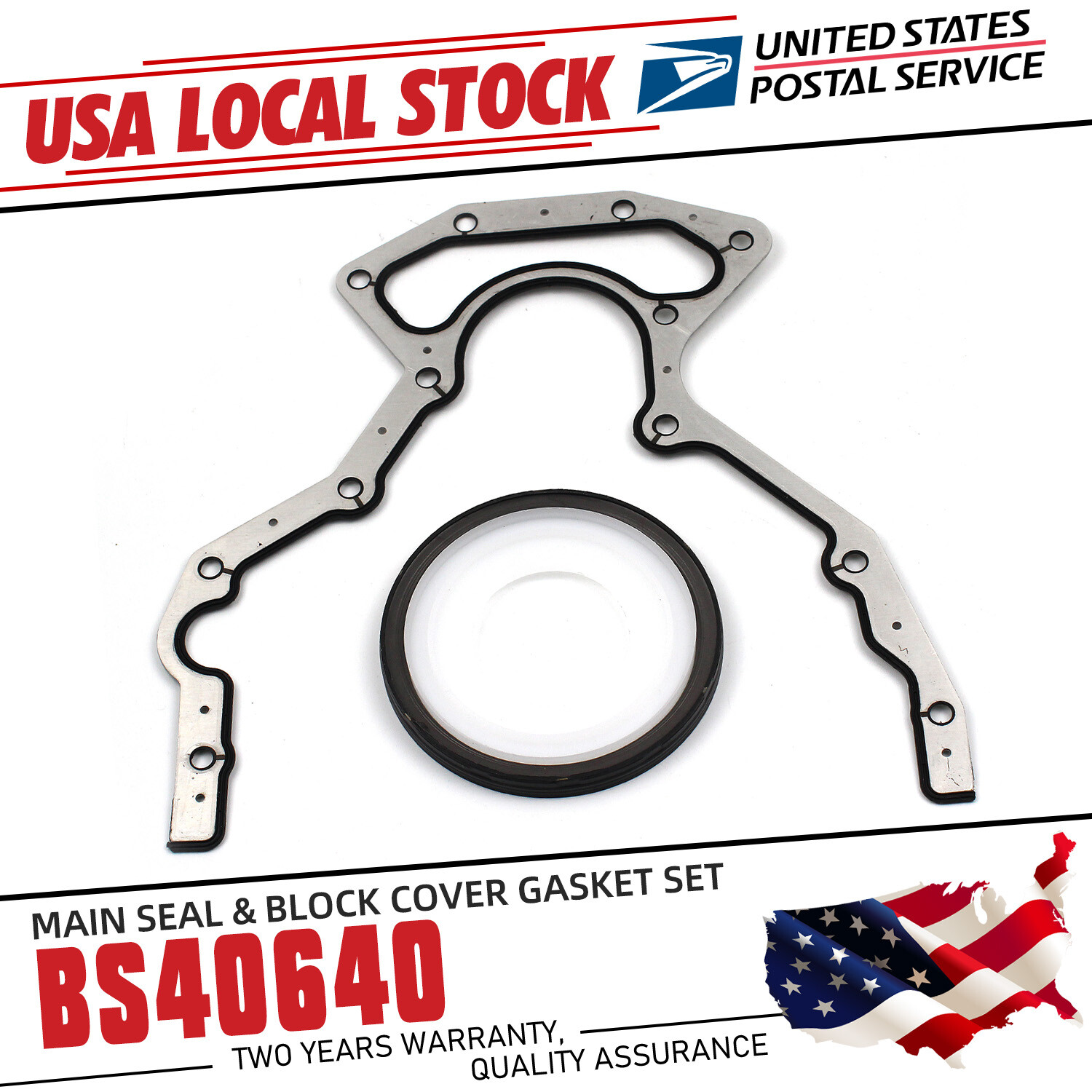 OEM BS40640 Engine Rear Main Seal Oil Pan Gasket kit 4.8L 5.3L 5.7L 6