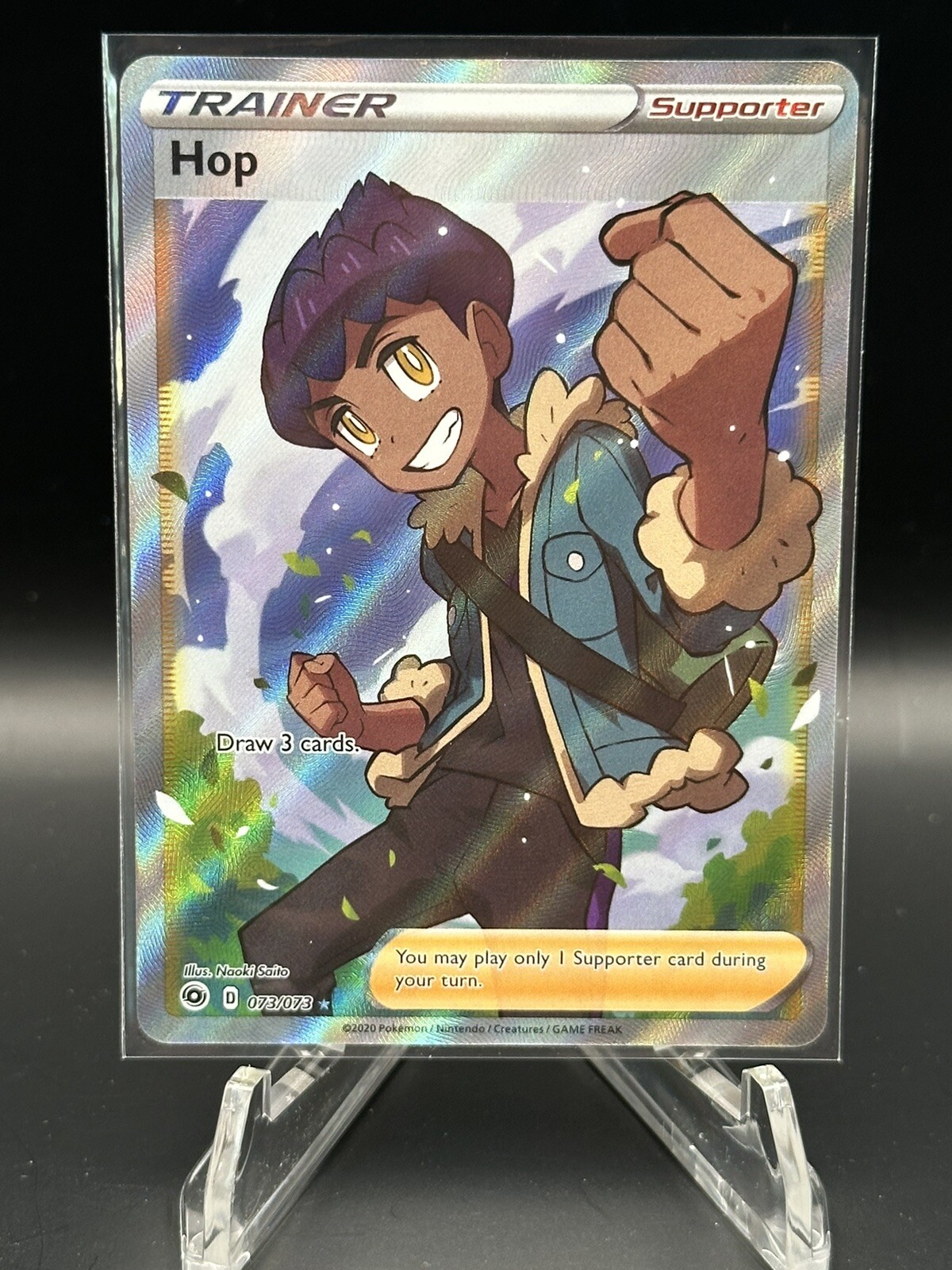 Hop 73/73 NM Full Art Ultra Rare Champion's Path Pokemon TCG Cards Holo Trainer