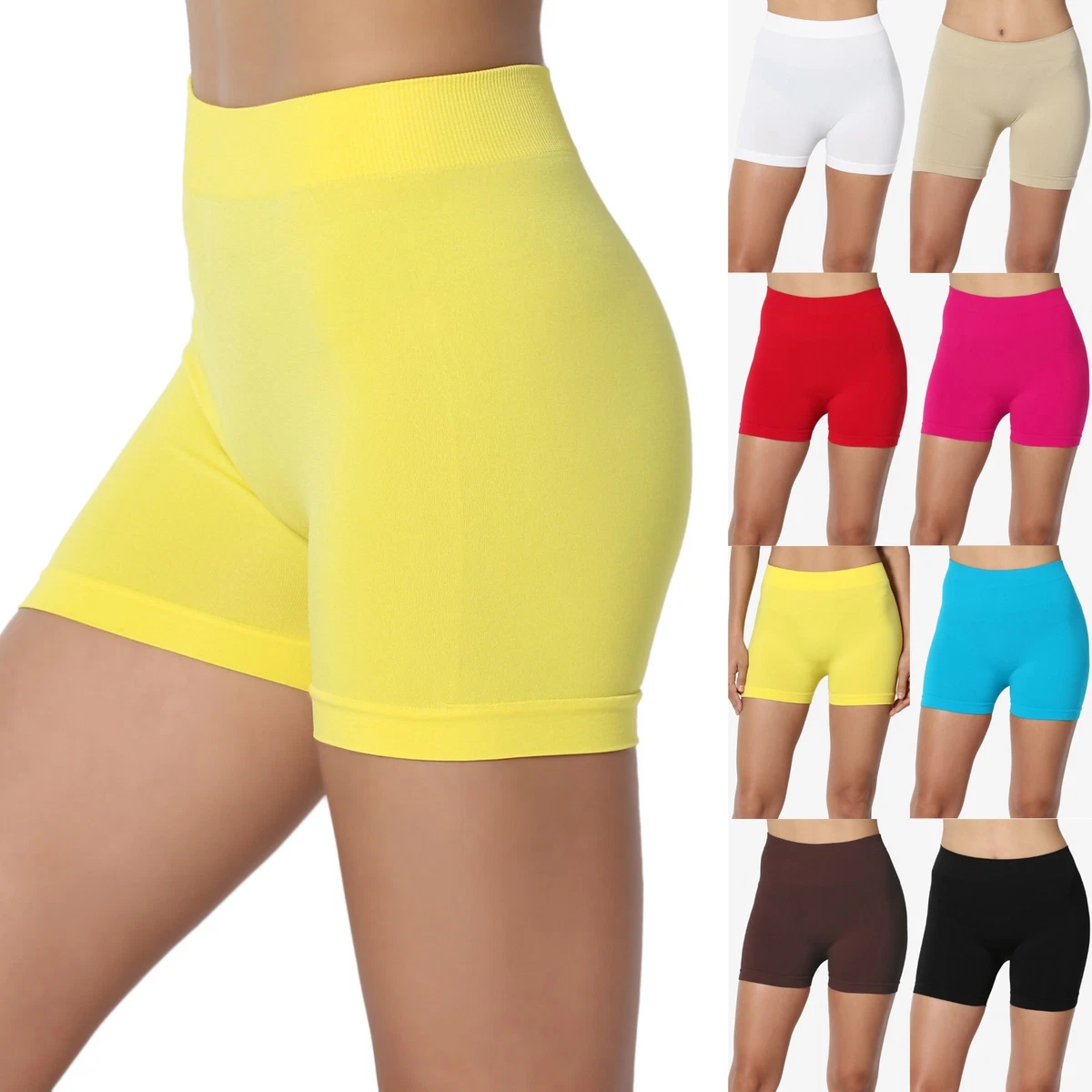 Women's Seamless Everyday Bike Shorts Intimately Under Layer Short Leggings