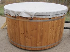 PVC Abdeckung für Badebottich mit Aussenofen Deckel Wasserbottich Holzbottich 2m