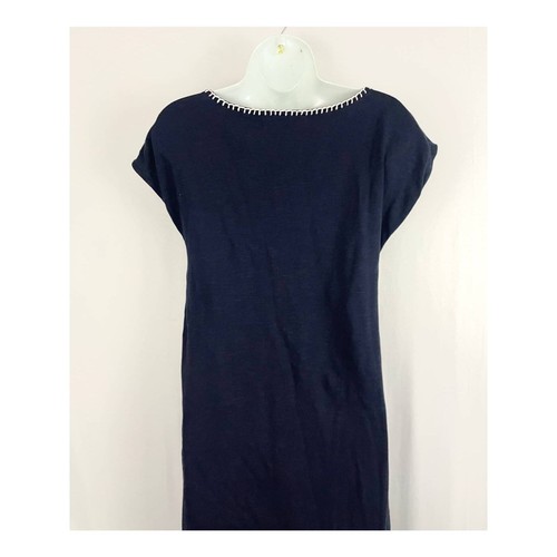 Talbots Dark Blue Dress Sz XS Womens Stitched Top - Picture 6 of 10