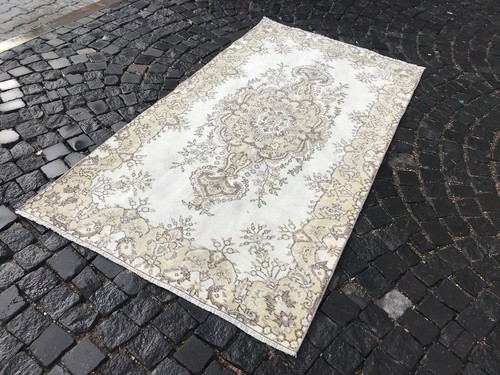 Turkish Antique rug Bohemian Area rug Oushak rug Vintage Rug Handmade Wool rug - Picture 3 of 12