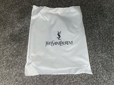 YSL Yves Saint Laurent Dust Bag White Black NEW 33cm X 25cm Cover  Protector UK