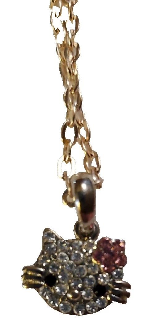 Hello Kitty Cristal plata plateado Collares y colgantes De moda