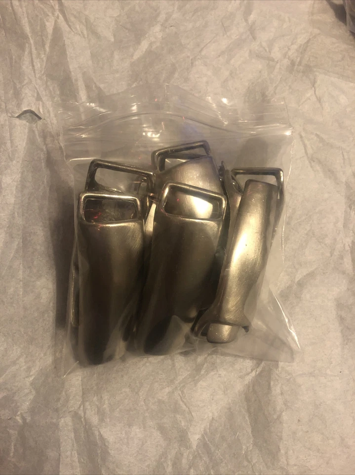 "Paquete de 10 hebillas de cinturón plateadas con barra de talón de 3/4"" X 2,5"""  Foto 3 de 4