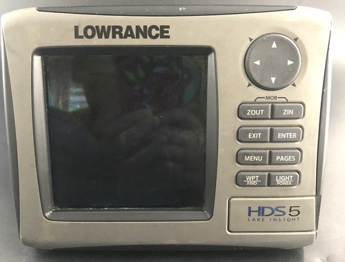 Lowrance HDS-5 gps Sonar fishfinder GPS Only Untested Vio5
