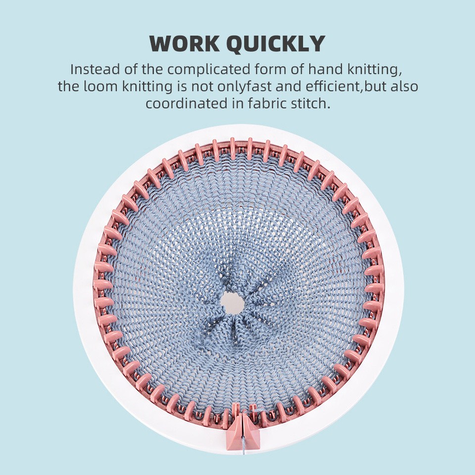 48PIN DIY Machine Knitting Set Smart Weaving Loom Kit for Sock Hat Kids