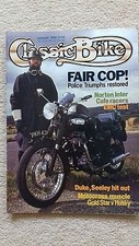 "Classic Bike Magazine" 1989, Issue 108 : - Norton Inter Cafe racers, Gold Star.