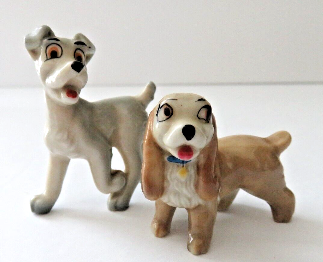 Wade Whimsies Disney Lady & The Tramp Figurines Made in England