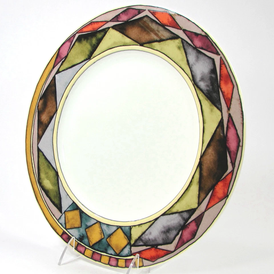 Plato redondo de porcelana diamantes Sasaki PALAZZO 12" COMO NUEVO Foto 3 de 4