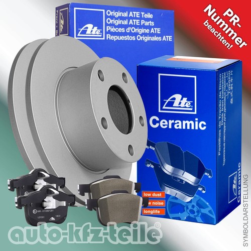 ATE Bremsscheiben + Ceramicbeläge VW Touran (1T1, 1T2, 1T3) 256mm HINTEN