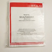Hotel Shower Curtain, 100 Nylon - 60X51 HxW - Box of 30