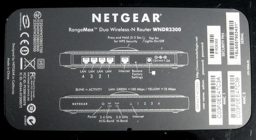 Netgear WNDR3300 Dual Band 4-Port 10/100 Wireless WiFi Router VERY GOOD - TESTED - Picture 8 of 8