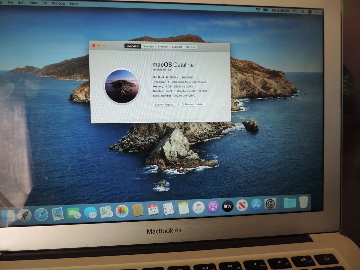 Apple MacBook Air (2012) INTEL Core i5 1.7GHz 4GB RAM 128GB SSD