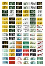 1/64 scale model car assorted Japan license plates Japanese tags