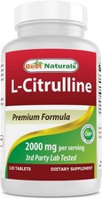 Best Naturals L Citrulline 2000mg Non GMO Gluten Free 120 Tablets Pack