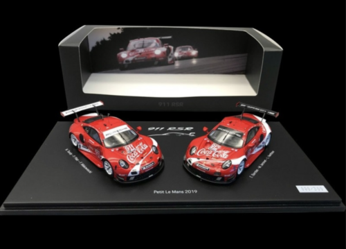 1/43 Spark 911 RSR 991 #911 #912 2019 Petit Le Mans WEC Coca Cola Livery Set