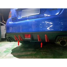 Painted Rear Diffuser Shark Fin Cover 4PCS Fit For Subaru WRX STI 4th Sedan