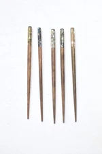 Hair Sticks Indonesian Assorted Inlaid Wood and Shell Hair Sticks