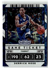 2020 Panini Contenders Draft Picks #4 Derrick Rose Game Ticket Green Explosion