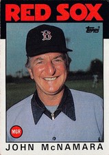 1986 Topps - John McNamara Manager (MGR) Boston Red Sox #771