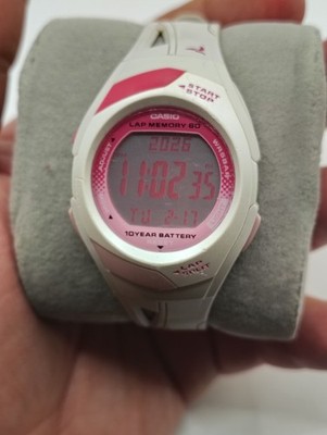 Vintage Casio Phys Str 300 Pink Women's Digital Watch New Battery.
