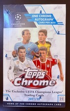 2017-18 Topps Chrome UEFA Champions League UCL Soccer Factory Sealed Hobby Box