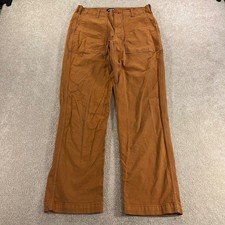 Lands' End Utility Pants Womens 8 Rust Brown Straight Leg Canvas