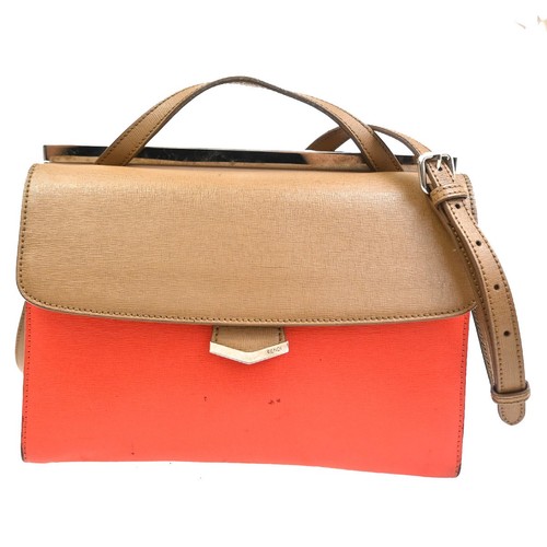 FENDI Demi Jour 2Way Shoulder Hand Bag Leather Tri Color BN RD BE SHW 64TA615