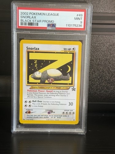 Snorlax graded PSA 9 for sale on eBay
