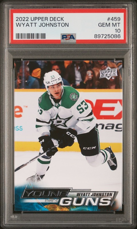 Wyatt Johnston 2022-23 Upper Deck Young Guns #459 PSA 10