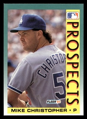 1992 Fleer Mike Christopher #654 Los Angeles Dodgers